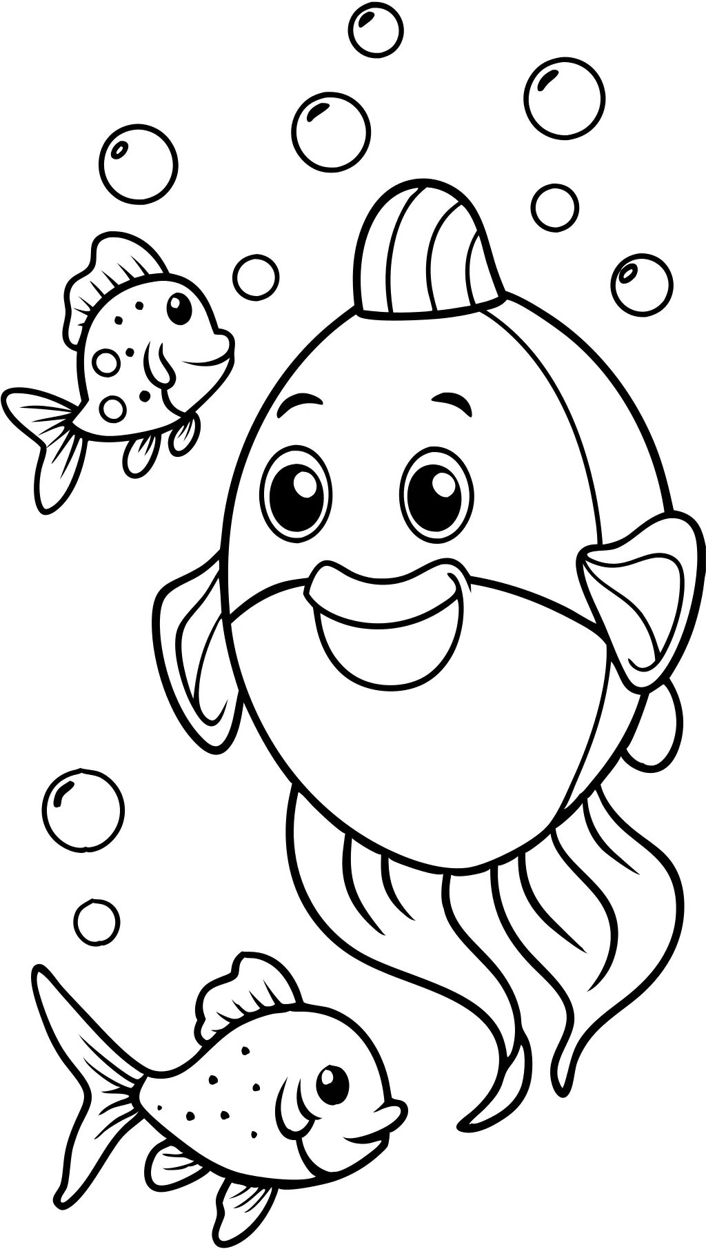 moue mouche coloriage de poisson